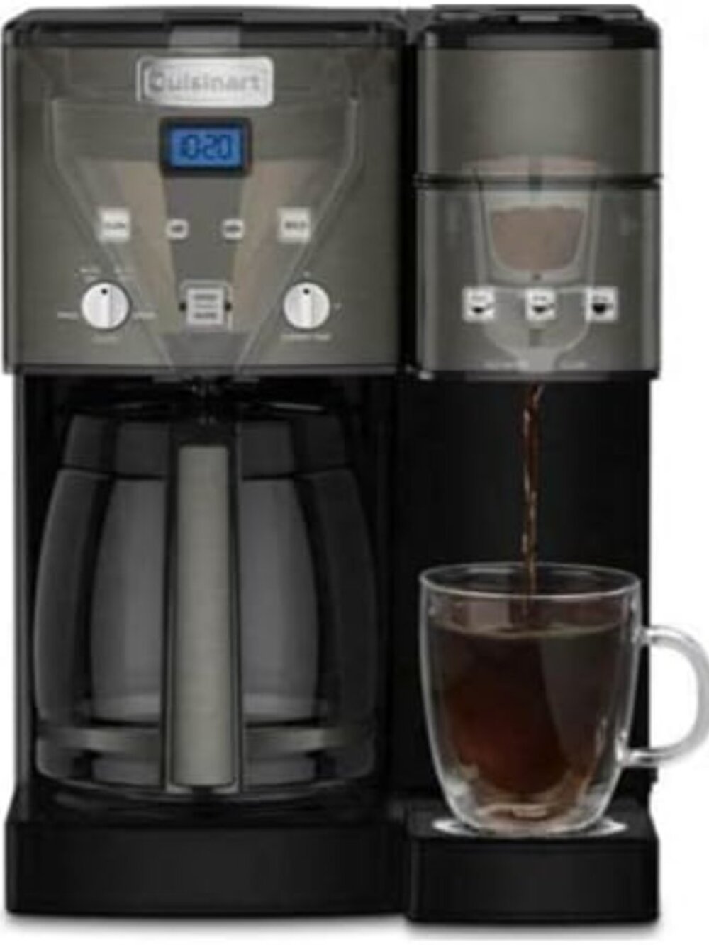 Cuisinart Black Stainless Coffee Center 2-in-1 12 cup Coffeemaker & Single Serve - Picture 3 of 6
